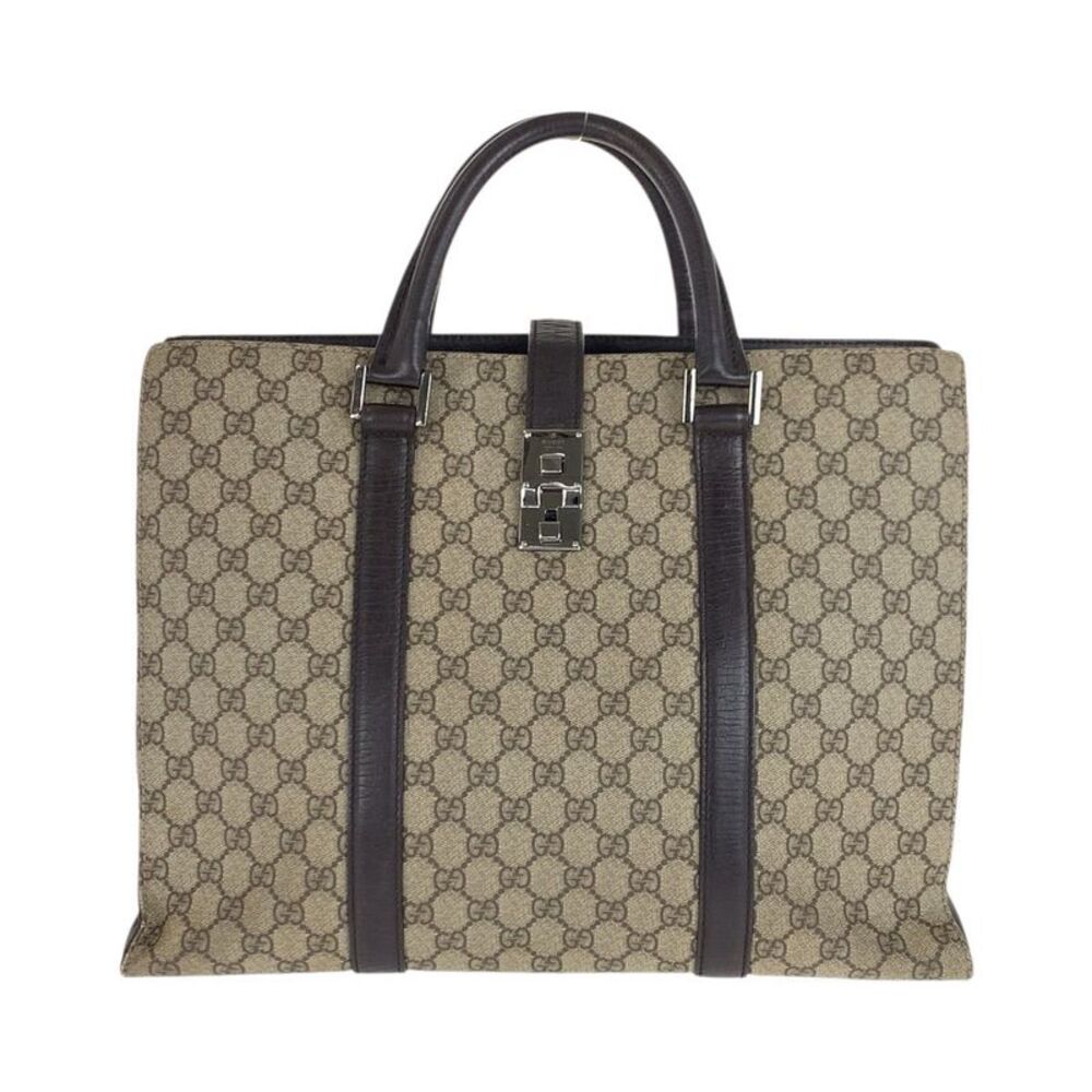 Gucci GG Supreme Canvas Leather Briefcase